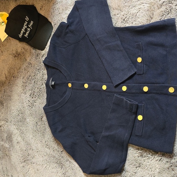 Banana Republic Petite Knit Navy Lady Cardigan Size SP - Picture 1 of 10